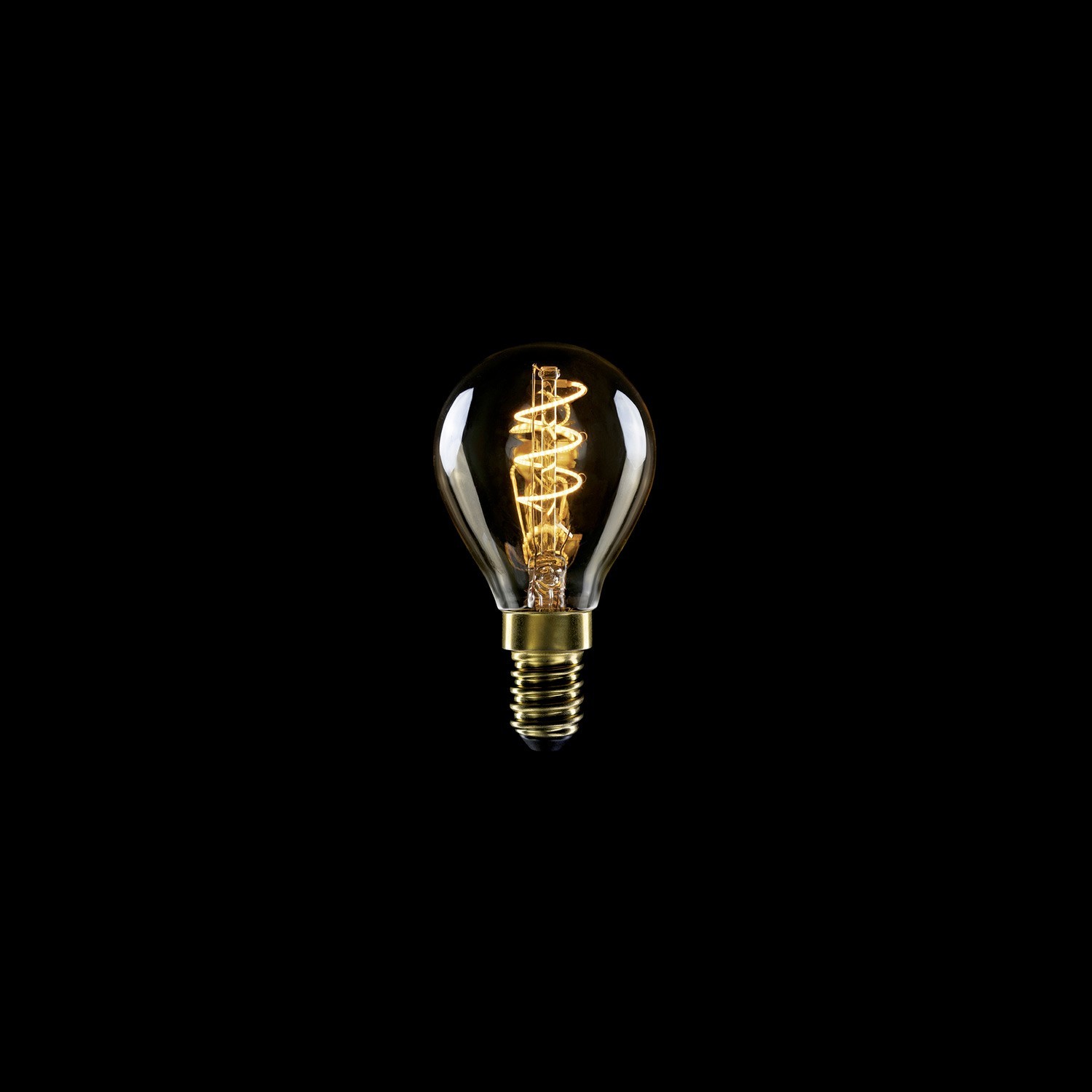 Ampoule Dorée LED Carbon Line avec filament en spirale Mini Globe G45 2,2W 136Lm E14 1800K Dimmable - C02