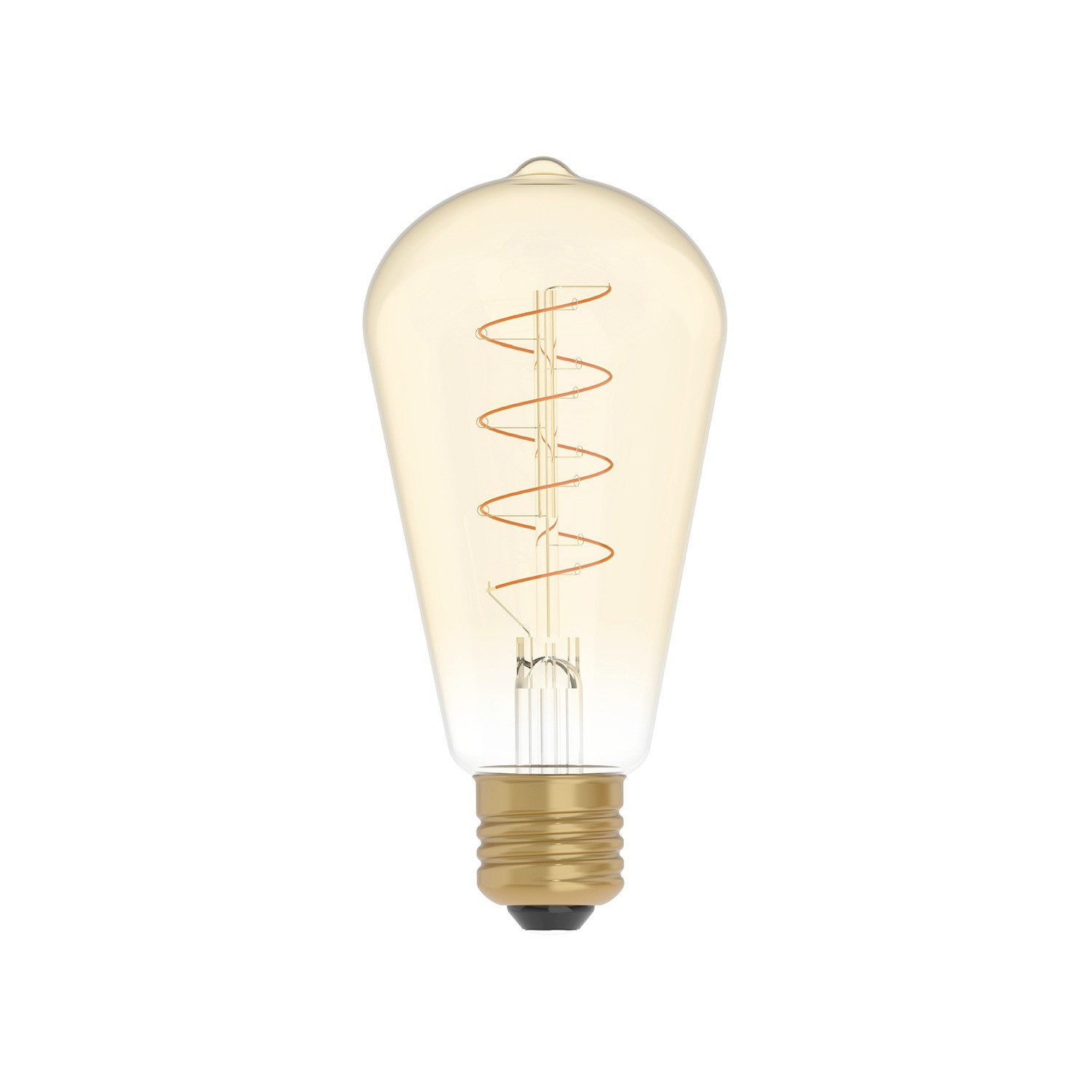 LED Glühbirne Golden Carbon Line Spiral-Filament Edison ST64 4W 250Lm E27 1800K Dimmbar - C04