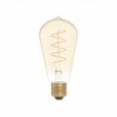 Ampoule Dorée LED Carbon Line avec filament en spirale Edison ST64 4W 250Lm E27 1800K Dimmable - C04