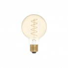 Ampoule Dorée LED Carbon Line avec filament en spirale Globe G80 4W 250Lm E27 1800K Dimmable - C05