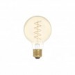 Ampoule Dorée LED Carbon Line avec filament en spirale Globe G80 4W 250Lm E27 1800K Dimmable - C05