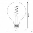 Lampadina LED Dorata Carbon Line filamento a spirale Globo G125 4W 250Lm E27 1800K Dimmerabile - C07