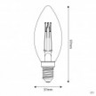 Ampoule Dorée LED Carbon Line Filament Cage Candle C35 3,5W 300Lm E14 2700K Dimmable - C51