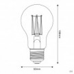 LED Glühbirne Golden Carbon Line Cage Filament Tropfenform A60 7W 640Lm E27 2700K Dimmbar - C53