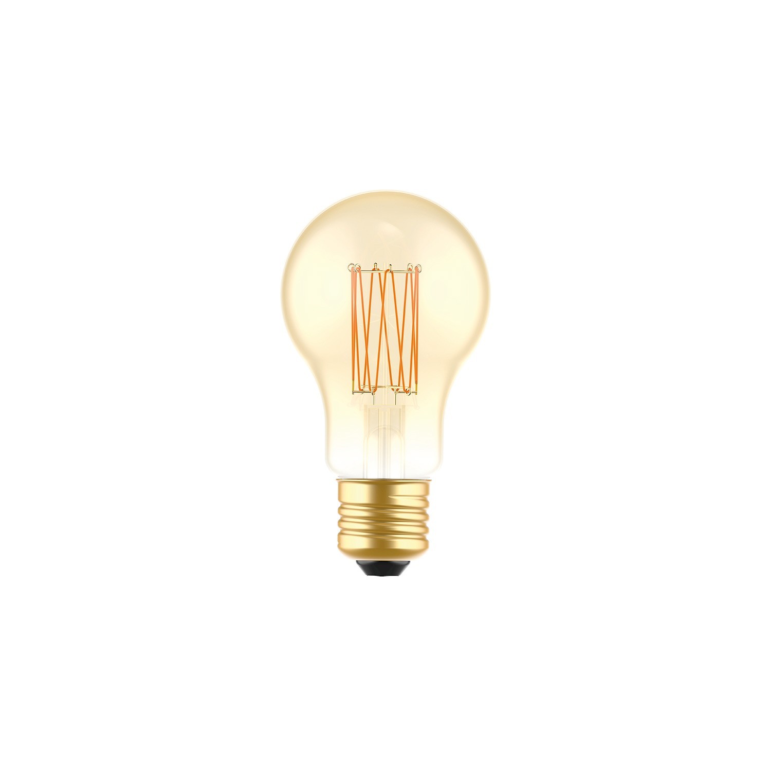 LED Glühbirne Golden Carbon Line Cage Filament Tropfenform A60 7W 640Lm E27 2700K Dimmbar - C53