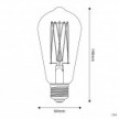 Ampoule Dorée LED Carbon Line Filament Cage Edison ST64 7W 640Lm E27 2700K Dimmable - C54