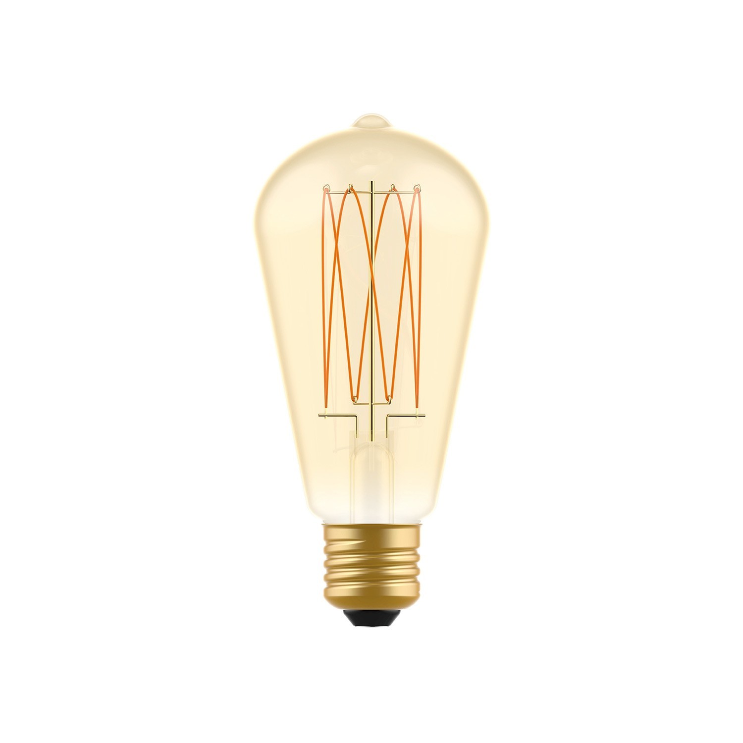 Ampoule Dorée LED Carbon Line Filament Cage Edison ST64 7W 640Lm E27 2700K Dimmable - C54