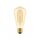 Lampadina LED Dorata Carbon Line filamento verticale Edison ST64 7W 640Lm E27 2700K Dimmerabile - C54