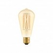 Ampoule Dorée LED Carbon Line Filament Cage Edison ST64 7W 640Lm E27 2700K Dimmable - C54