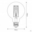 Lampadina LED Dorata Carbon Line filamento verticale Globo G95 7W 640Lm E27 2700K Dimmerabile - C55