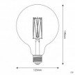 Lampadina LED Dorata Carbon Line filamento verticale Globo G125 7W 640Lm E27 2700K Dimmerabile - C56