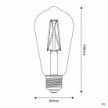 Ampoule LED Effet Porcelaine IRC 95 ST64 7W 640Lm E27 2700K Dimmable - P02