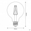 LED Glühbirne mit Porzellan-Effekt CRI 95 G95 7W 640Lm E27 2700K Dimmbar - P03