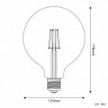 LED Glühbirne Globe G125, transparent 4W 470Lm E27 2700K - E05