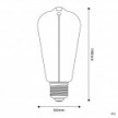 Lampadina LED Smoky Magnetic Deco Line Edison ST64 2,2W 60Lm E27 1800K - F03