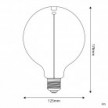 LED Glühbirne Magnetic Deco Line Globe G125 Smoky, 2,8W 90Lm E27 1800K - F05