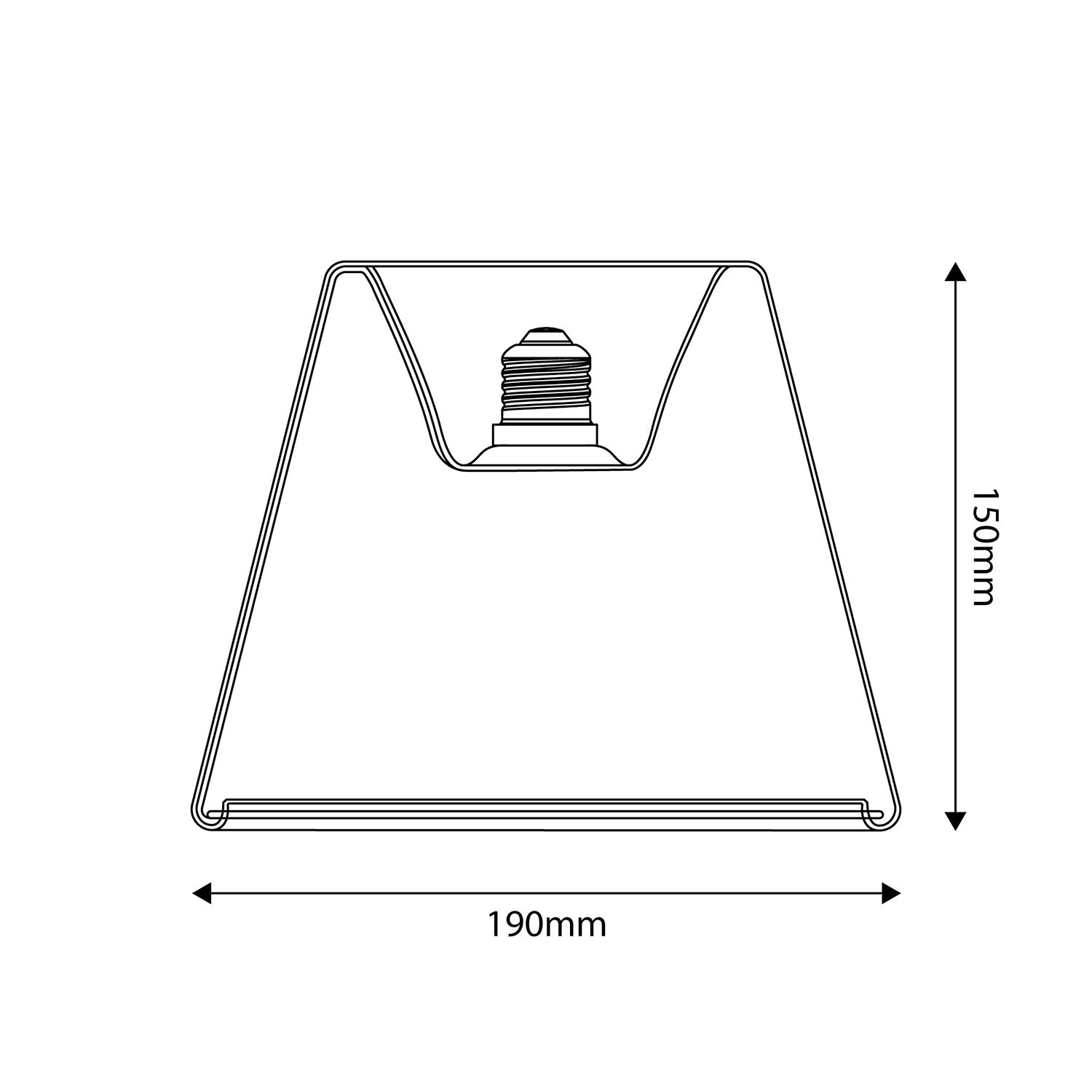 LED Glühbirne Ghost Line Recessed Cone, transparent 6W 500Lm E27 2200K dimmbar - G01