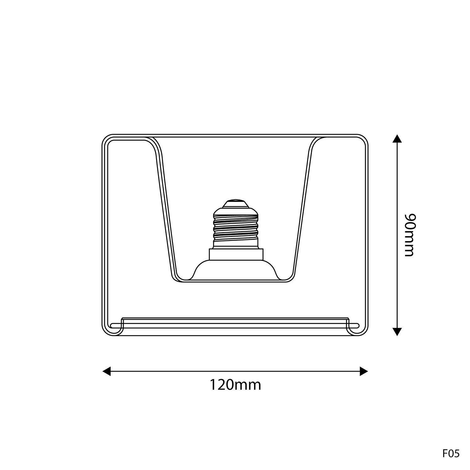 Lampadina LED Trasparente Ghost Line Recessed Donut 120x90 6W 500Lm E27 2200K Dimmerabile - G03