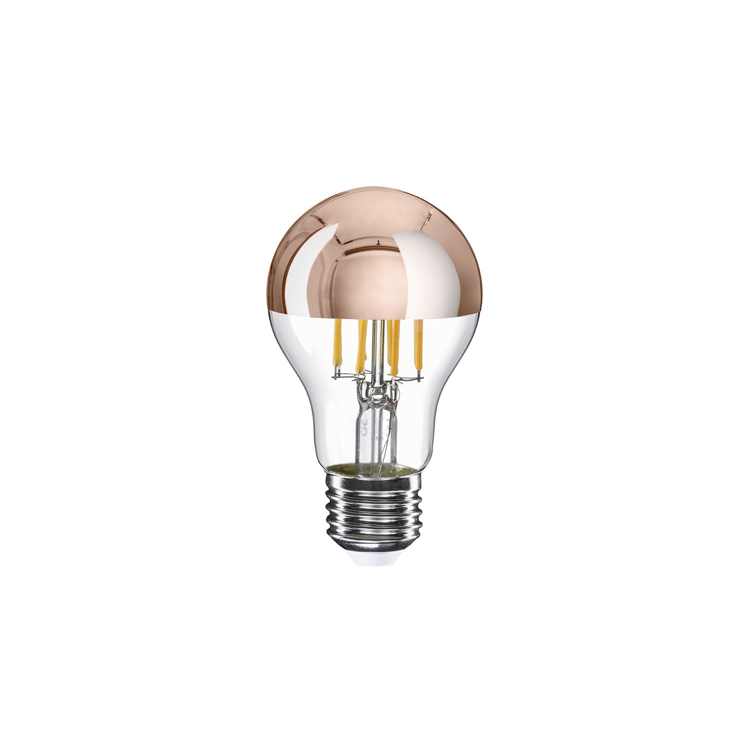 Lampadina LED Mezza Sfera Rame Goccia A60 7W 650Lm E27 2700K Dimmerabile - A22