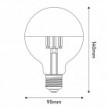 LED-Glühbirne Kupfer Kopfspiegel Globe G95 7W 650Lm E27 2700K dimmbar - A24