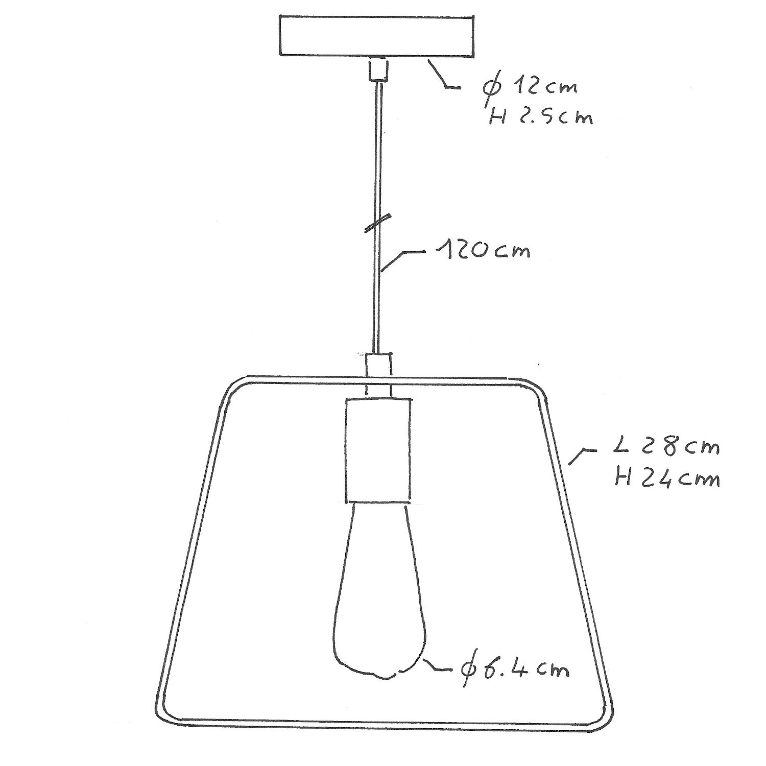 Pendelleuchte inklusive Glühbirne, Textilkabel, Duedì Base Lampenschirm und Metall-Zubehör - Made in Italy