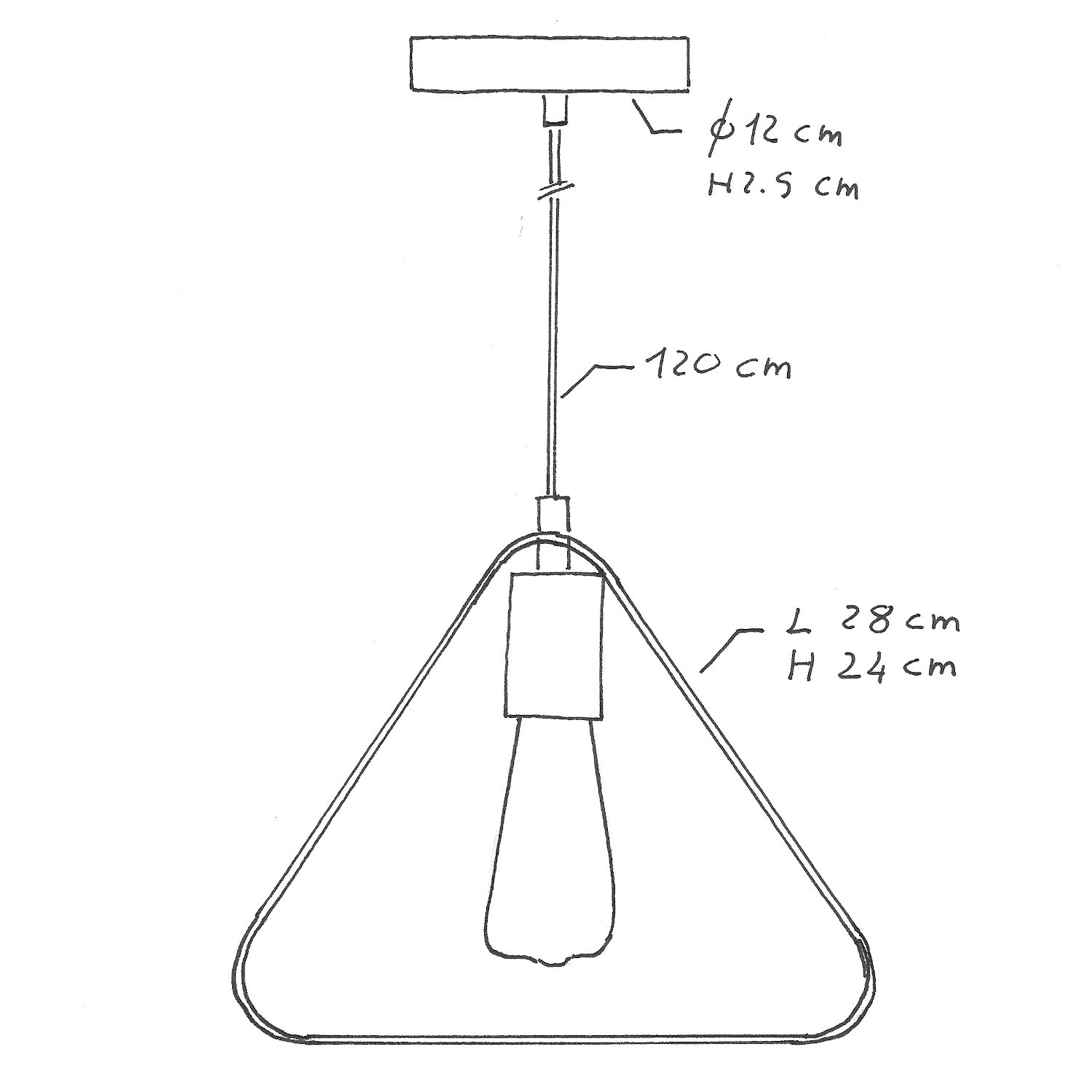 Lampada a sospensione Made in Italy completa di cavo tessile, paralume Duedì Apex e finiture in metallo