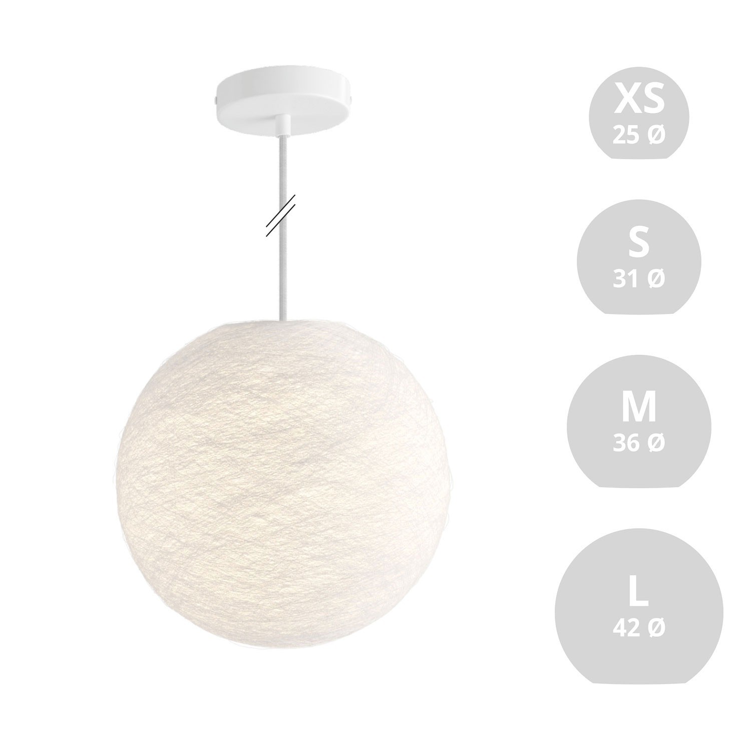 Lampe suspension avec abat-jour Sfera