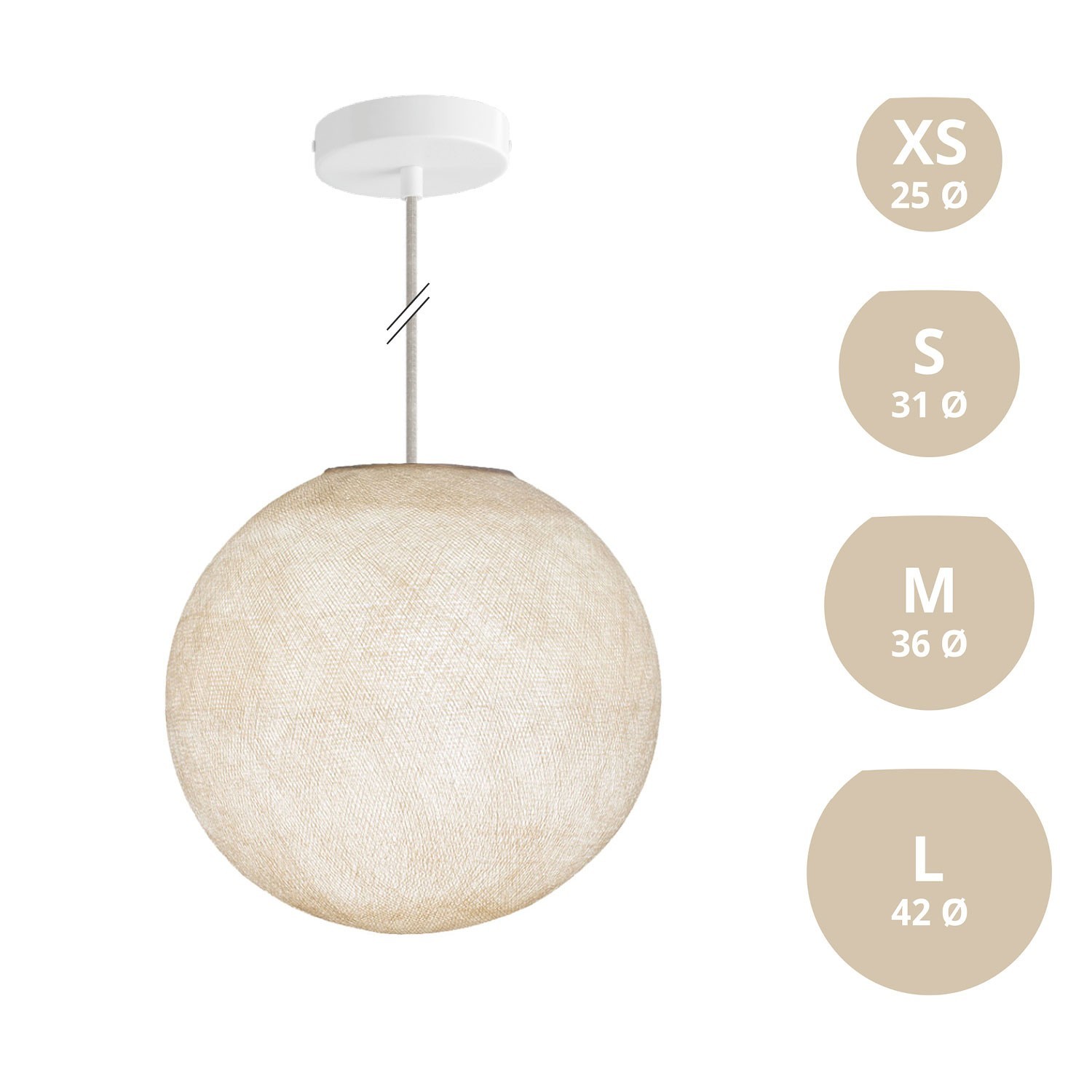 Lampe suspension avec abat-jour Sfera