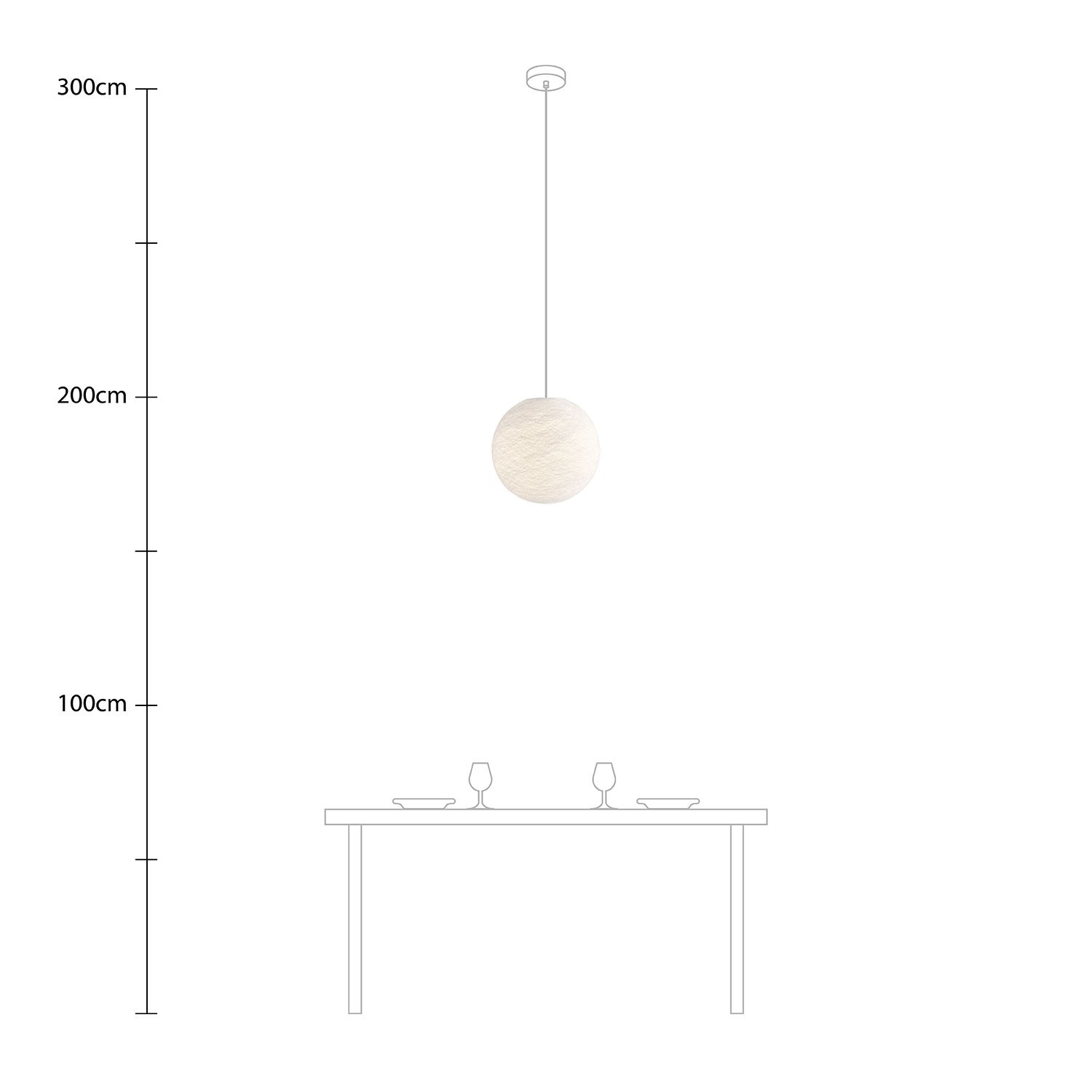 Lampada a sospensione con paralume Sfera