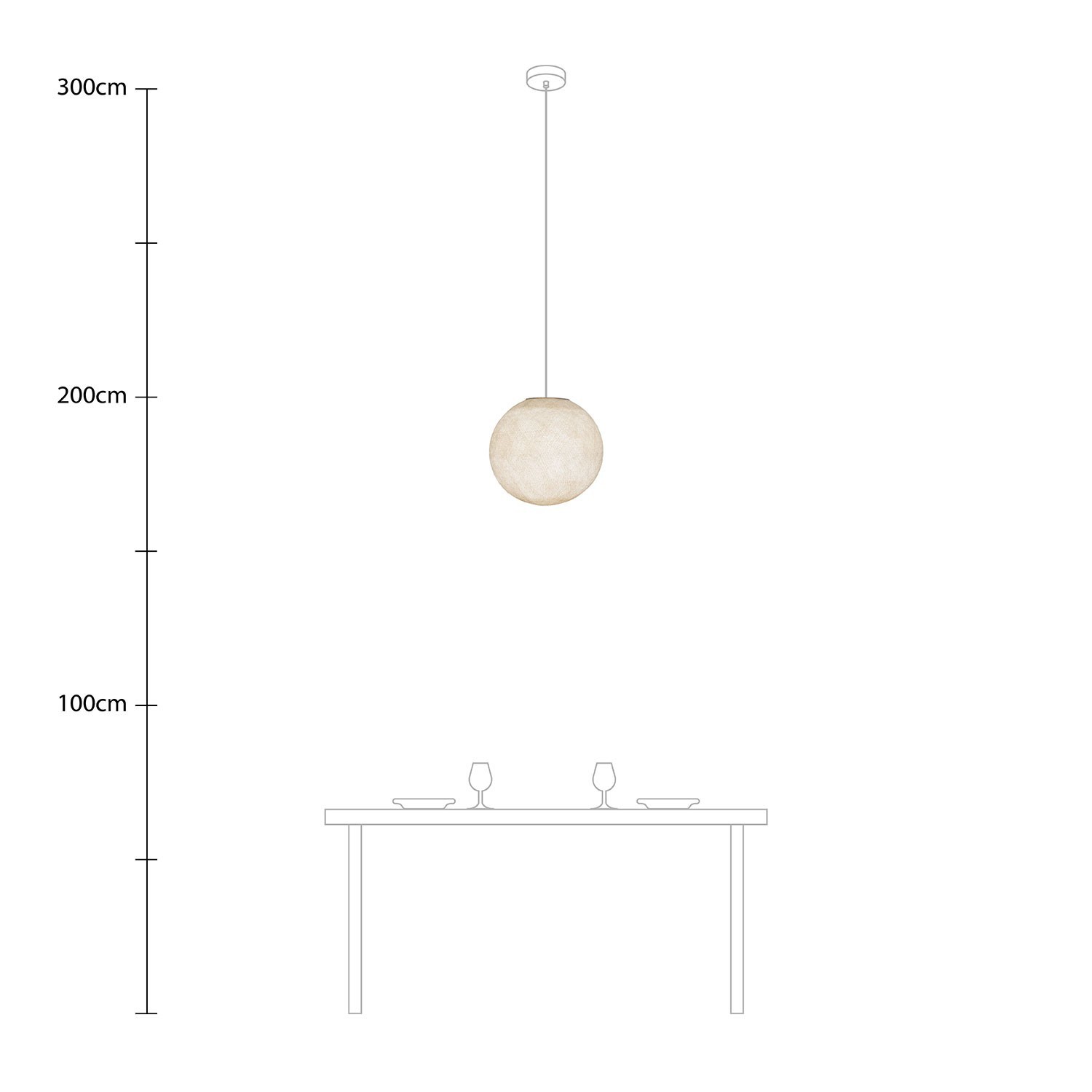 Lampe suspension avec abat-jour Sfera