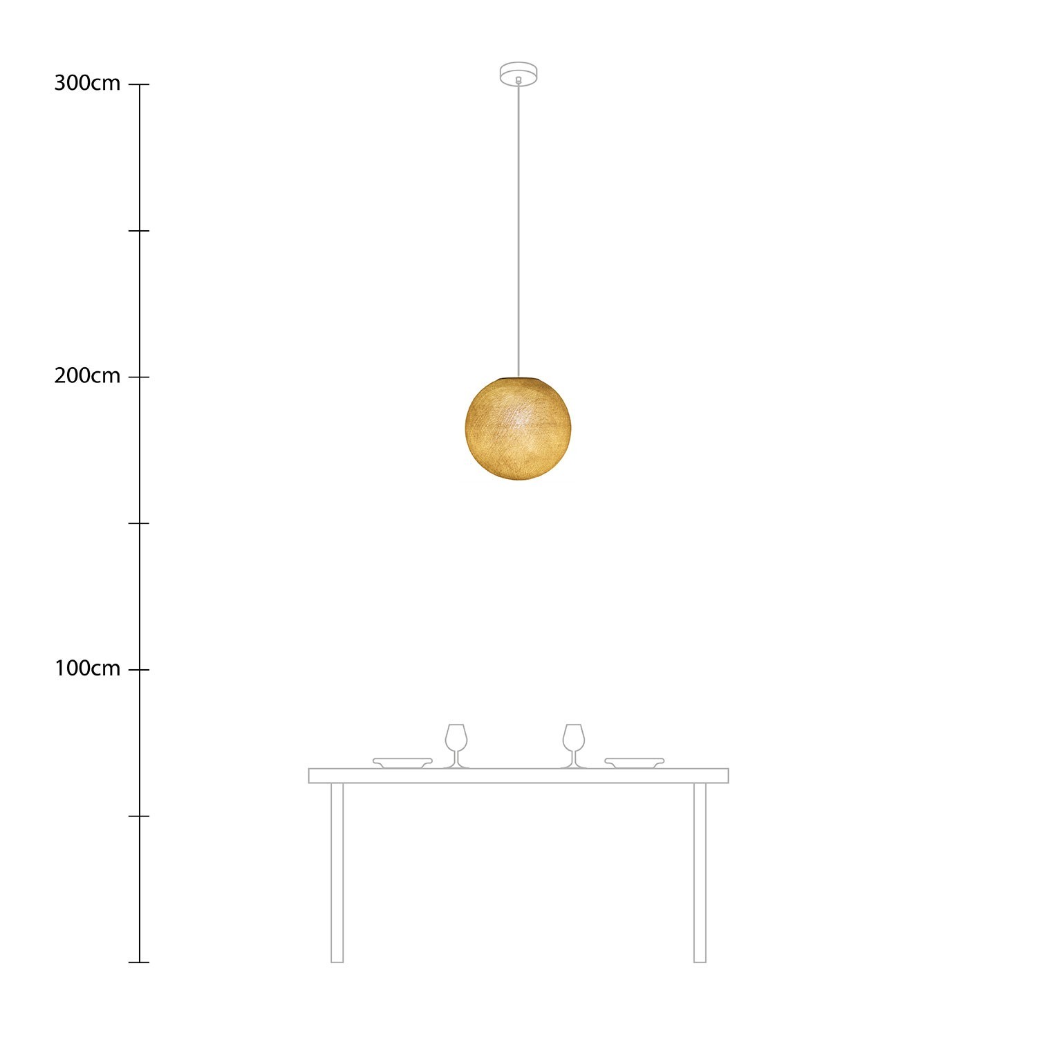 Lampada a sospensione con paralume Sfera