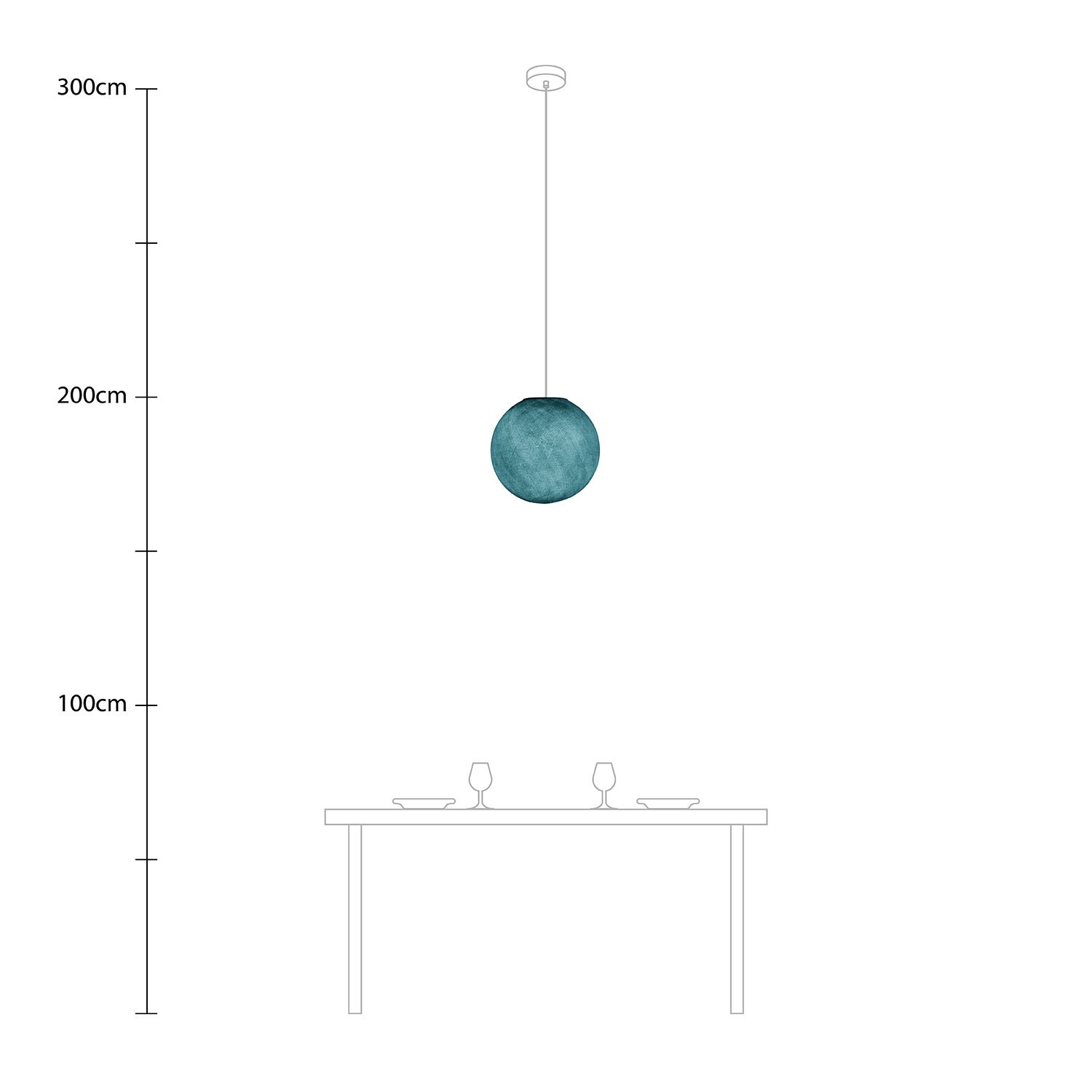 Lampada a sospensione con paralume Sfera