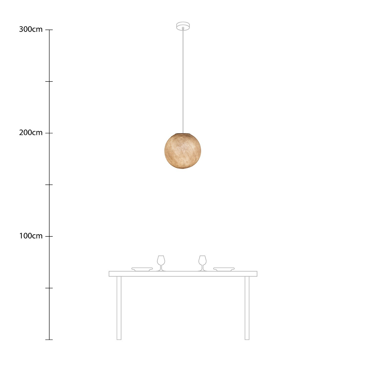 Lampada a sospensione con paralume Sfera