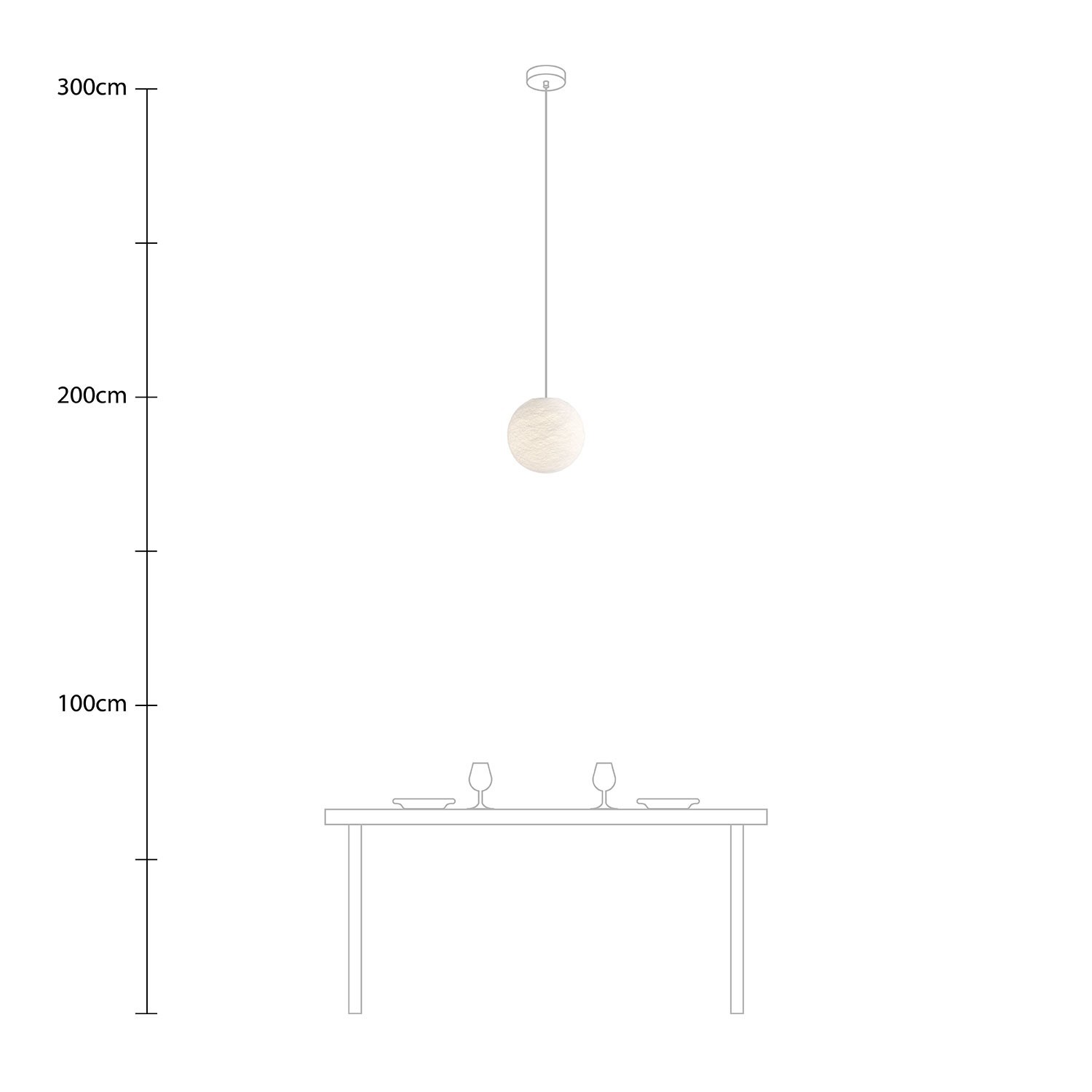 Lampada a sospensione con paralume Sfera