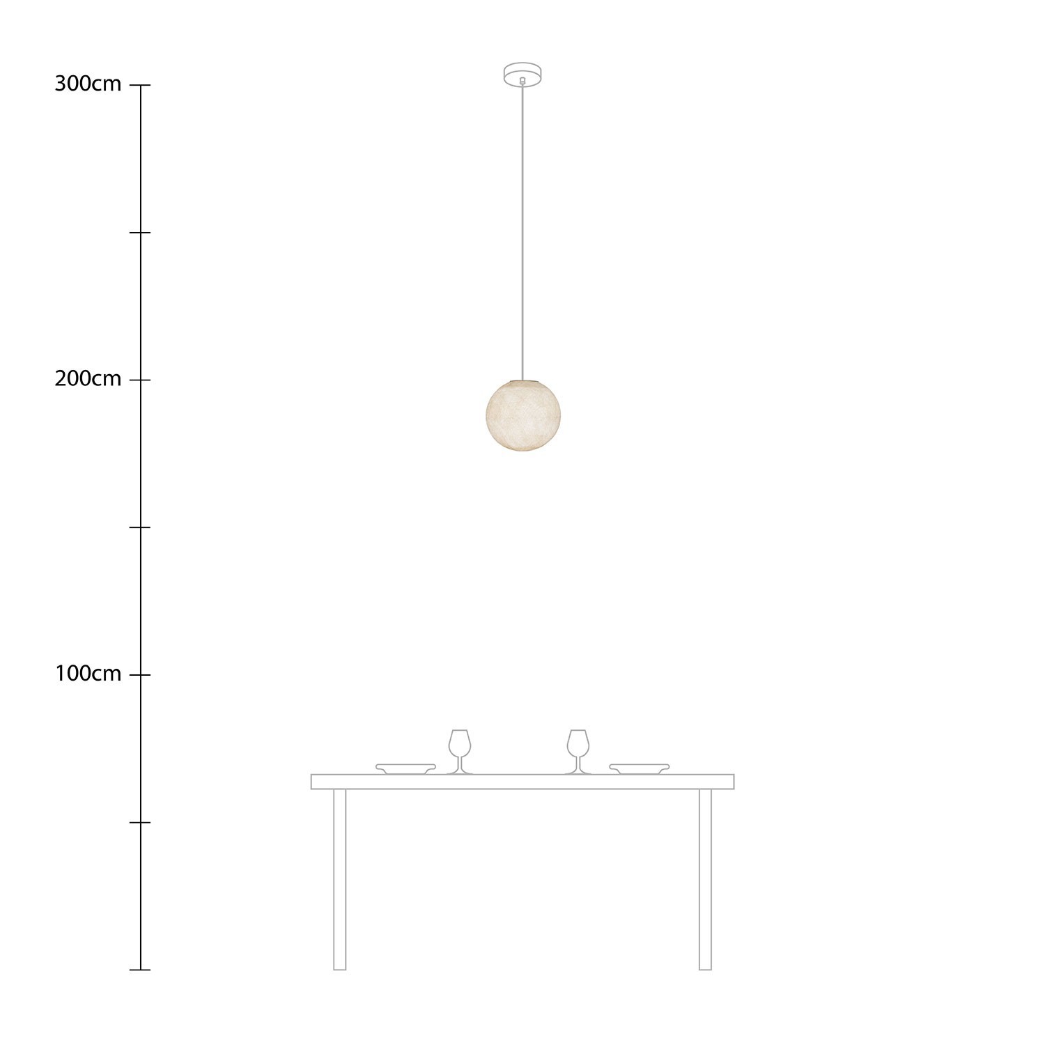 Lampada a sospensione con paralume Sfera