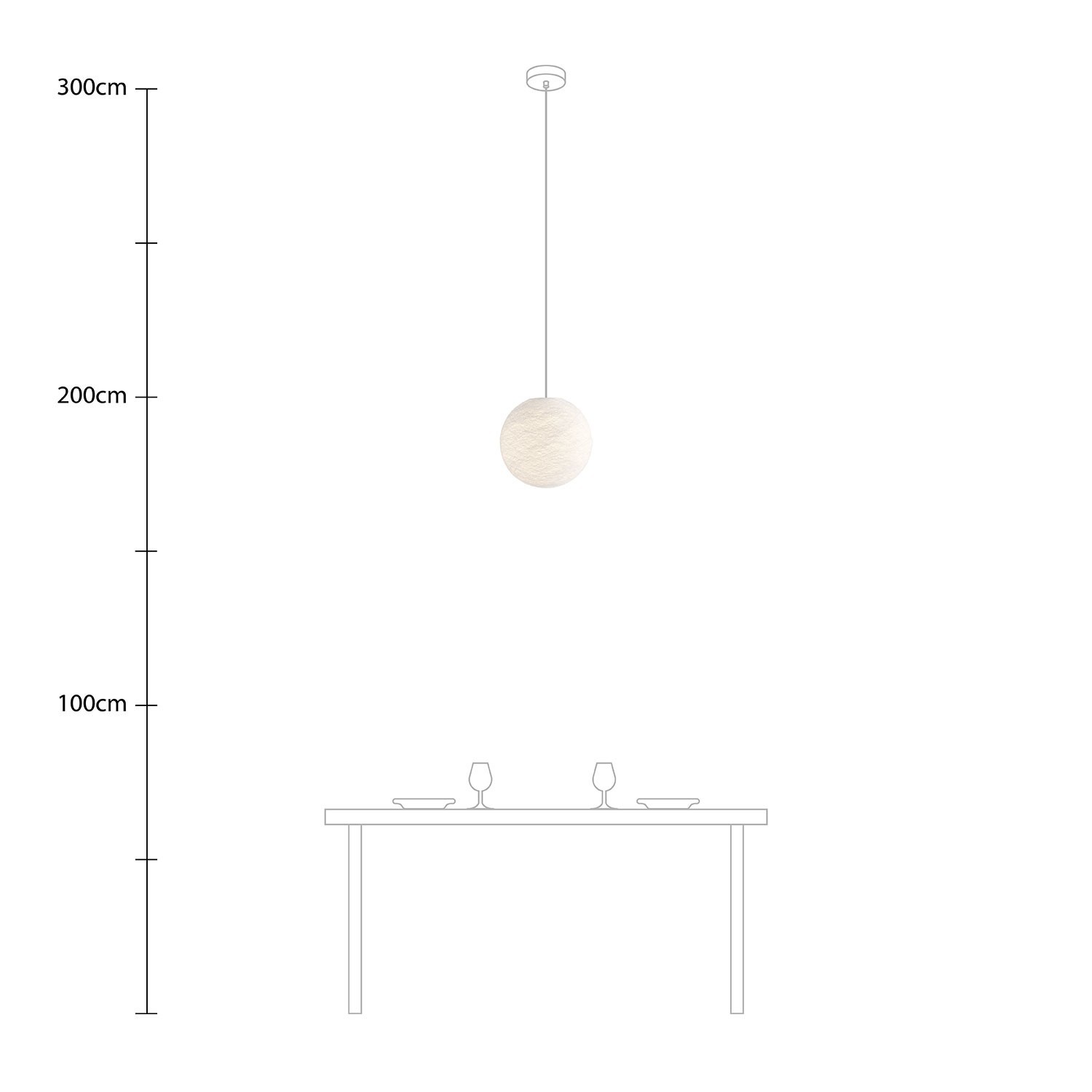 Lampada a sospensione con paralume Sfera