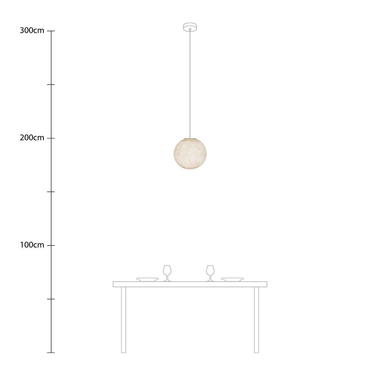 Lampada a sospensione con paralume Sfera