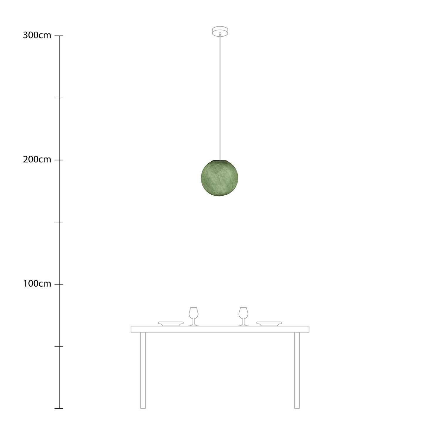 Lampada a sospensione con paralume Sfera