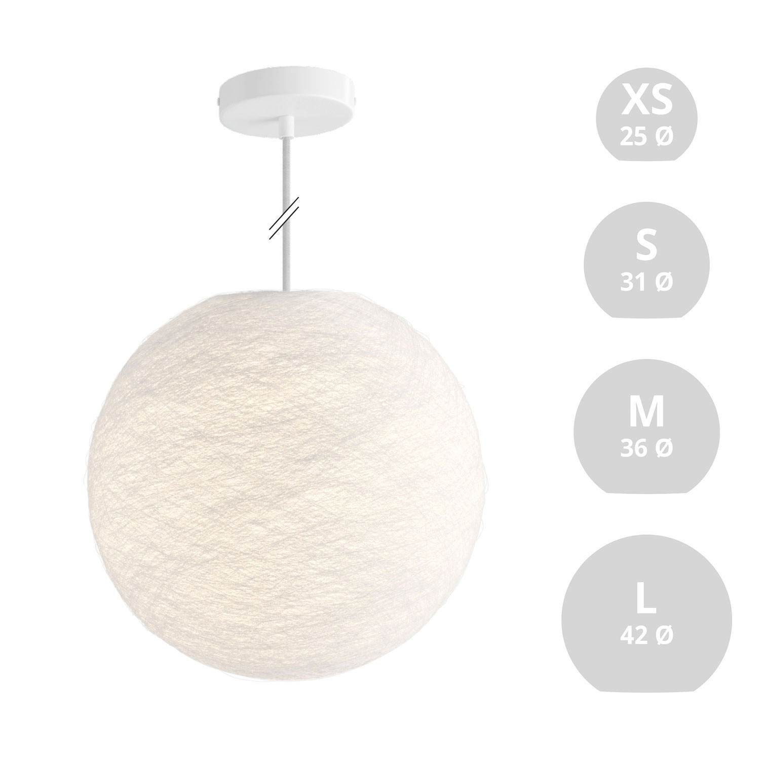 Lampe suspension avec abat-jour Sfera