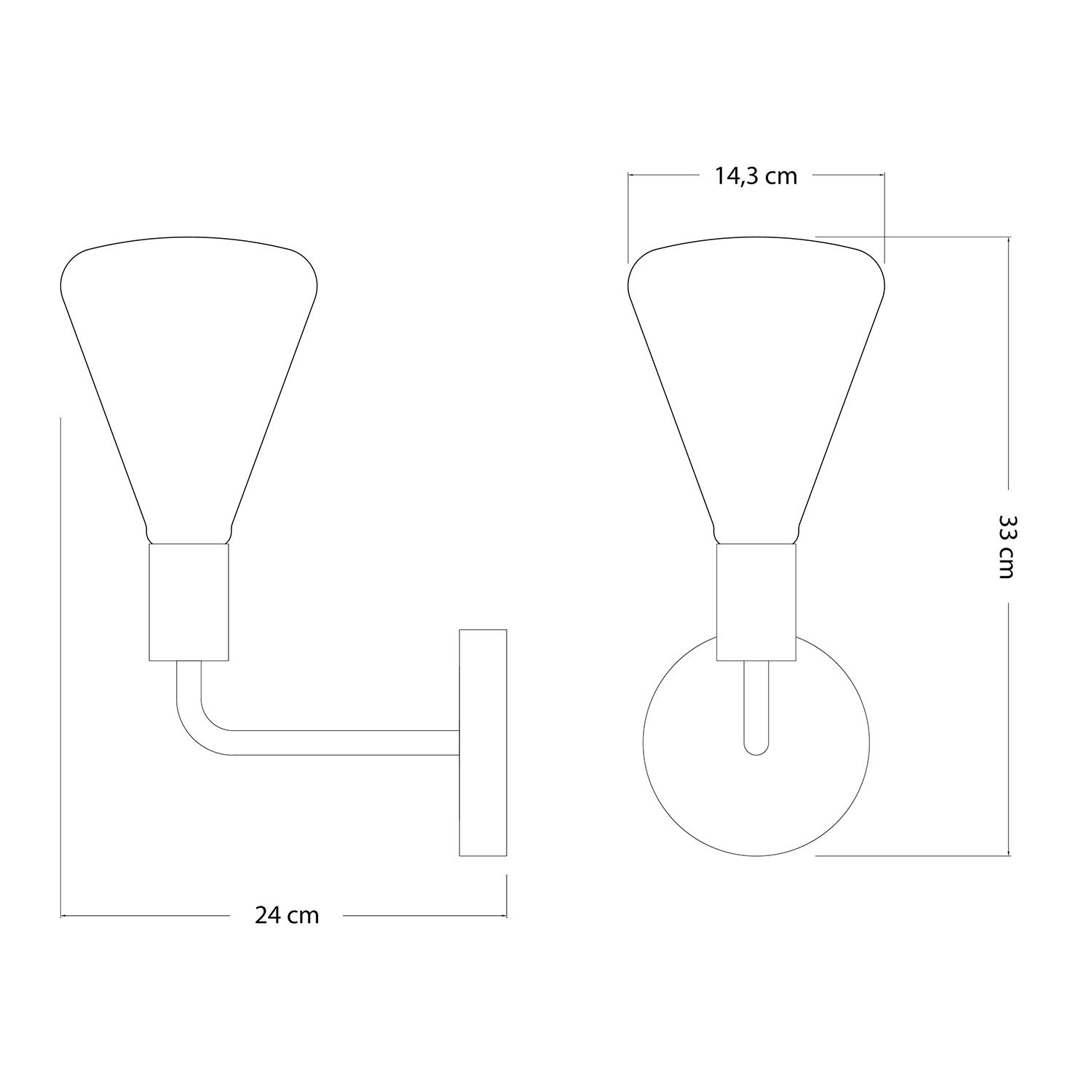 Lampe Fermaluce Elle en métal avec ampoule Siro