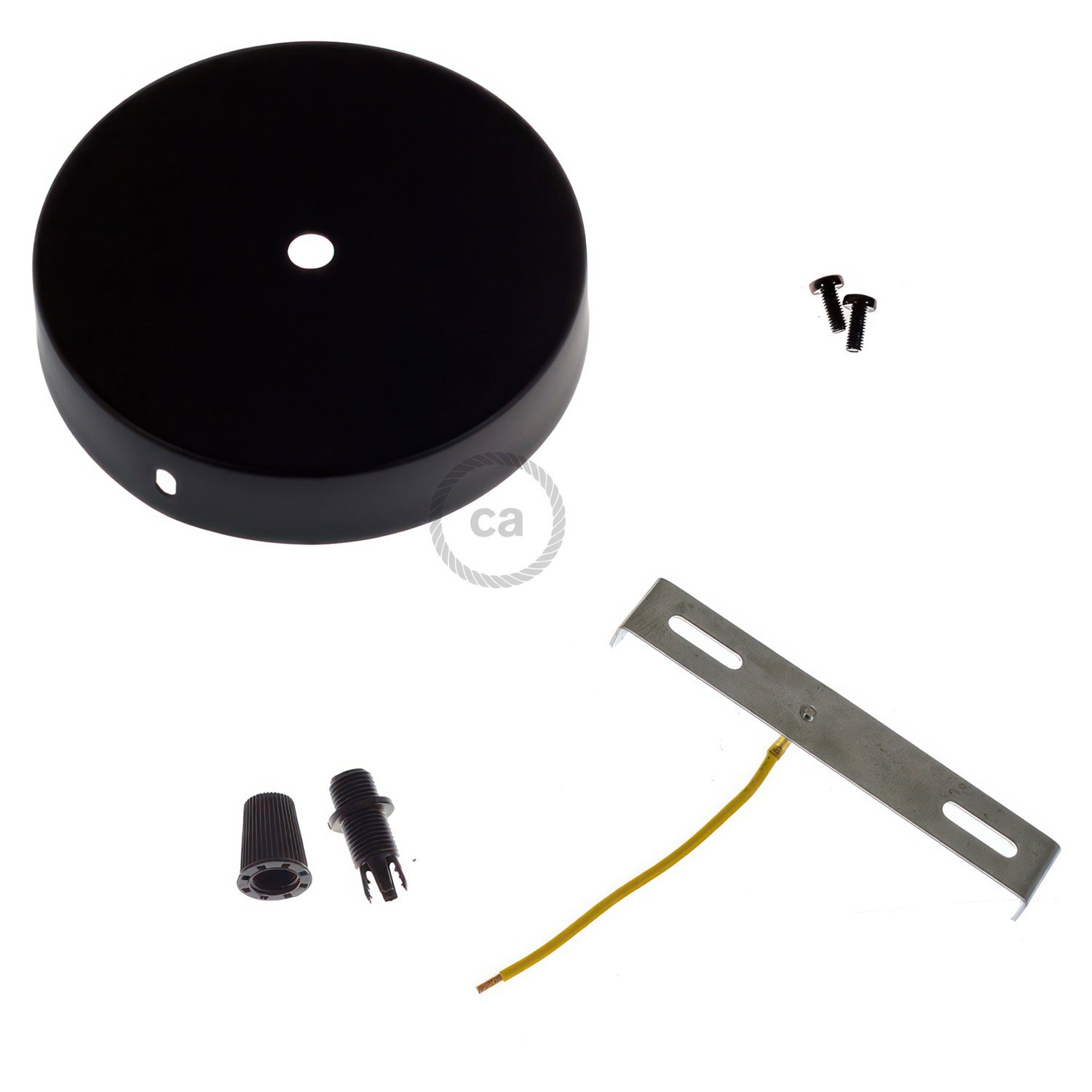 Zylindrischer Lampenbaldachin Kit aus Metall