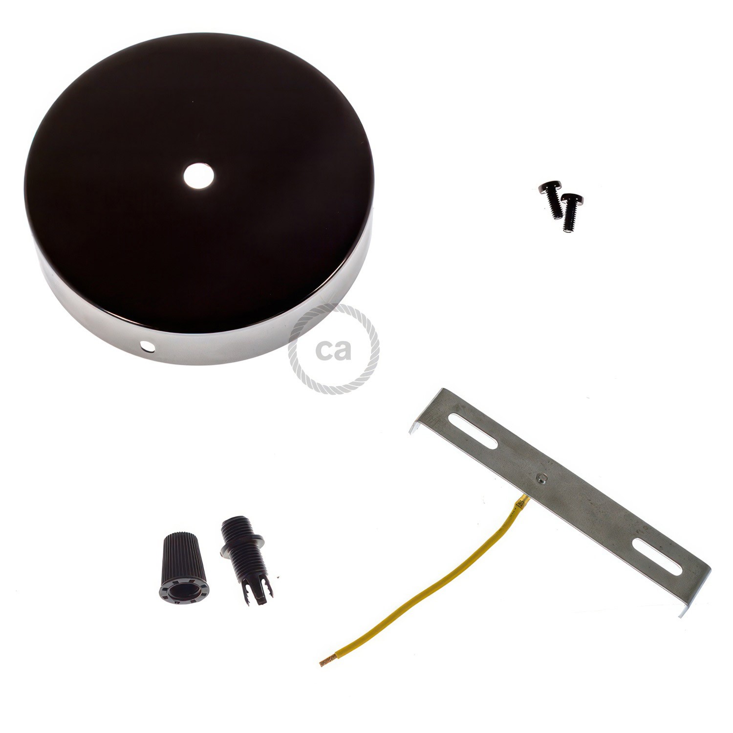 Zylindrischer Lampenbaldachin Kit aus Metall