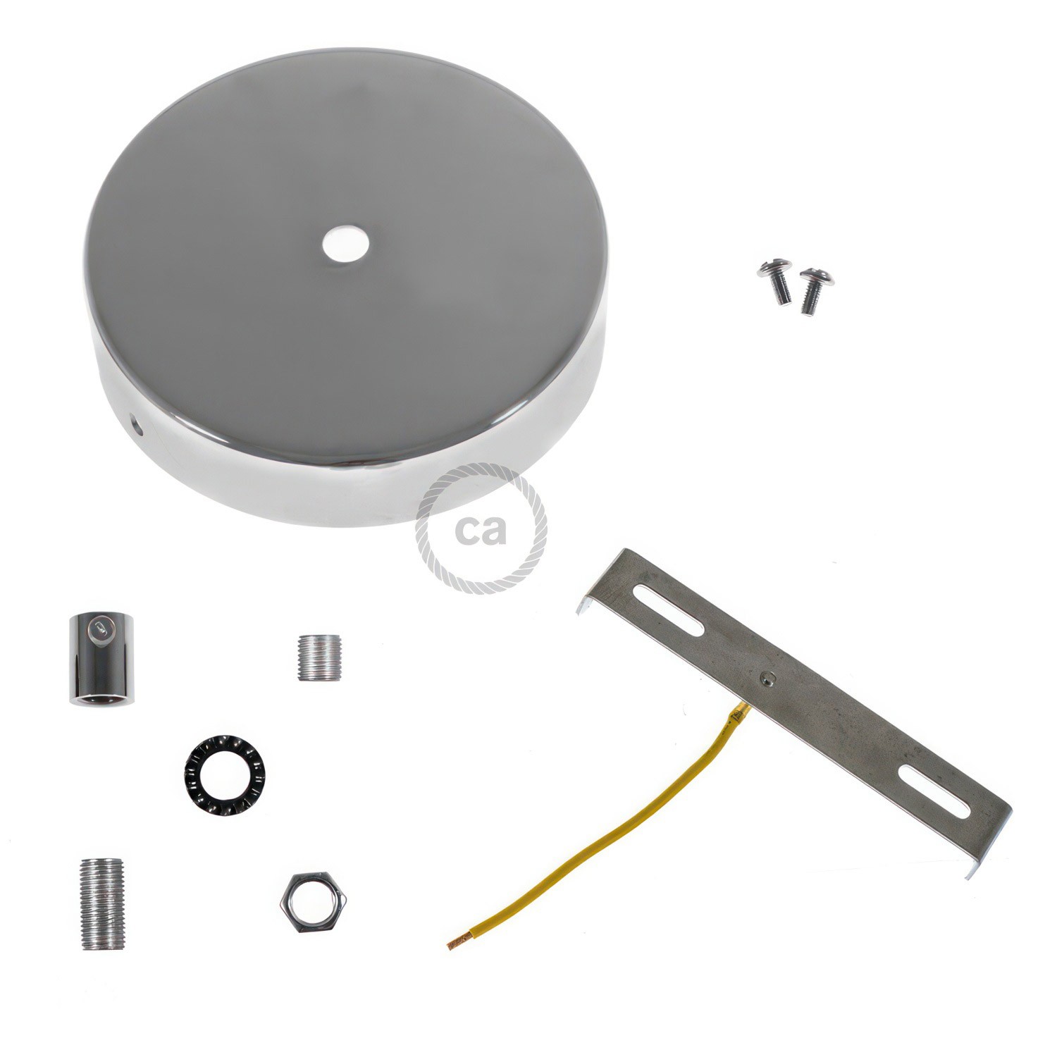 Zylindrischer Lampenbaldachin Kit aus Metall