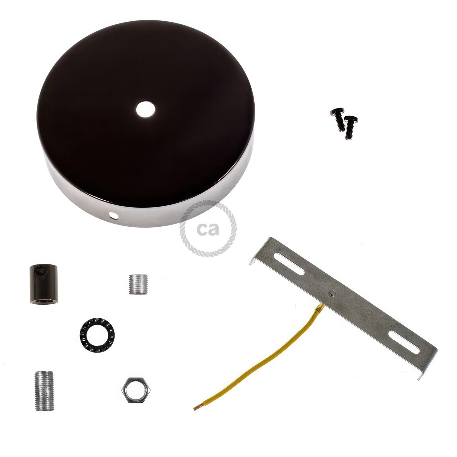 Zylindrischer Lampenbaldachin Kit aus Metall