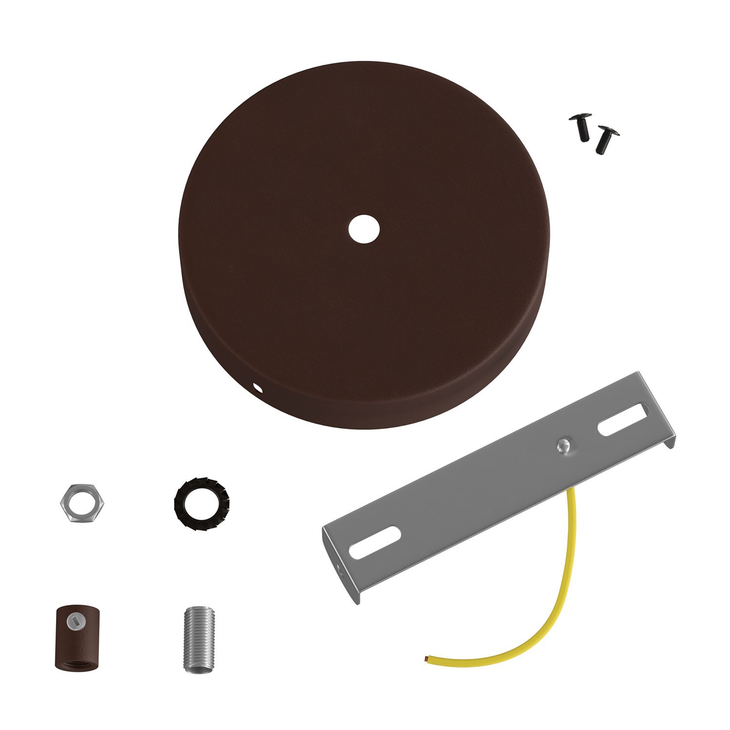 Zylindrischer Lampenbaldachin Kit aus Metall