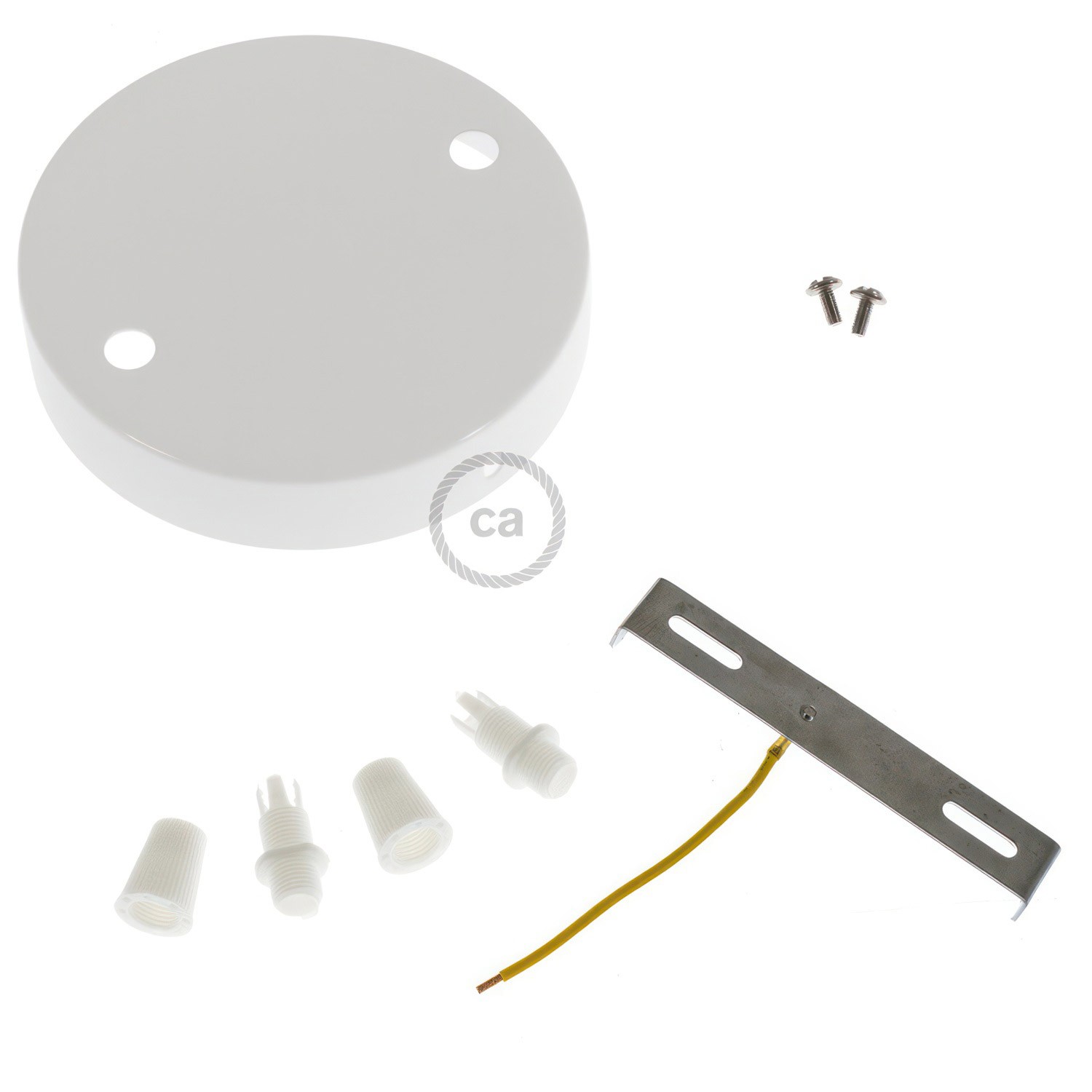 Zylindrischer 2-Loch-Lampenbaldachin Kit aus Metall