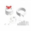 Kit interrupteur/déviateur avec écrou papillon et socle pour Creative-Tubes en porcelaine blanche