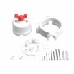 Kit interrupteur/déviateur avec écrou papillon et socle pour Creative-Tubes en porcelaine blanche