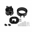 Kit interruttore/deviatore con dado a farfalla e base per Creative-Tubes in porcellana nera