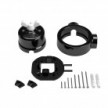 Kit interruttore/deviatore con dado a farfalla e base per Creative-Tubes in porcellana nera